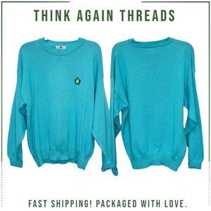 English Sports Shop Bermuda Sky Blue Sweater 100% Cotton Men's Size Large